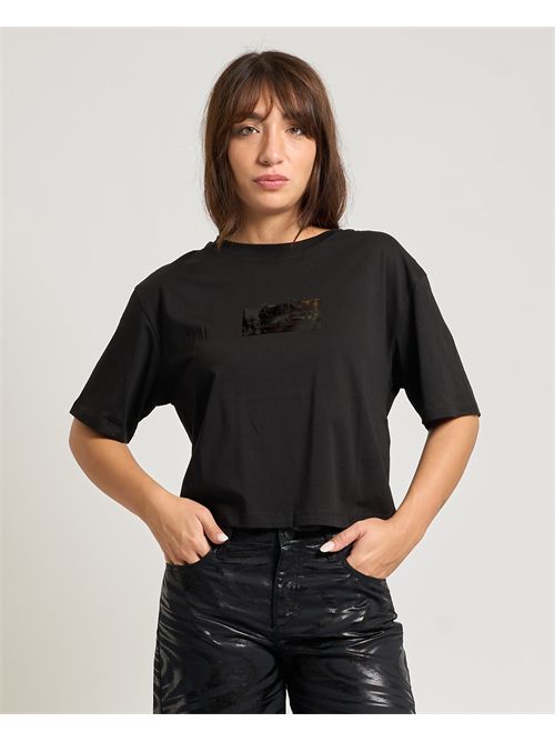 AX women's cropped t-shirt in cotton ARMANI EXCHANGE | XW001385-AF10356UC001